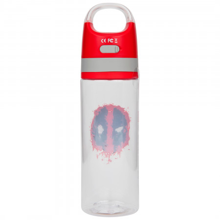 Deadpool Splatter Symbol Water Bottle with Wireless Speaker